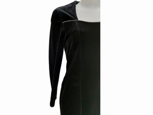 Abito in velluto nero, Mari Philippe  - Asta Vintagemania - Associazione Nazionale - Case d'Asta italiane