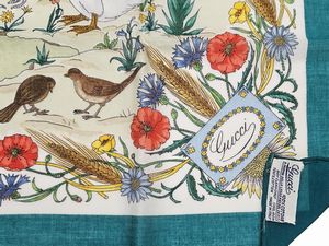 Gucci - Foulard in cotone by Vittorio Accornero  - Asta Vintagemania - Associazione Nazionale - Case d'Asta italiane