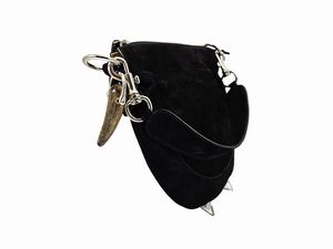 Borsa a spalla in suede nero  - Asta Vintagemania - Associazione Nazionale - Case d'Asta italiane