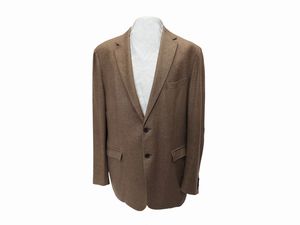 Salvatore Ferragamo - Giacca da uomo in cashmere beige  - Asta Vintagemania - Associazione Nazionale - Case d'Asta italiane