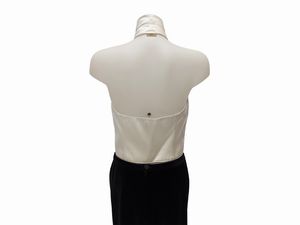 Giorgio Armani - Top in seta doppia color panna  - Asta Vintagemania - Associazione Nazionale - Case d'Asta italiane