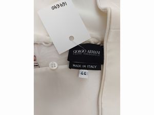 Giorgio Armani - Top in seta doppia color panna  - Asta Vintagemania - Associazione Nazionale - Case d'Asta italiane