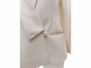 Cerruti 1881 Femme - Smoking in lana color panna  - Asta Vintagemania - Associazione Nazionale - Case d'Asta italiane