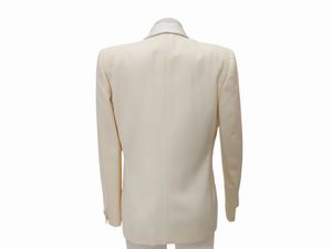 Cerruti 1881 Femme - Smoking in lana color panna  - Asta Vintagemania - Associazione Nazionale - Case d'Asta italiane