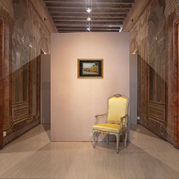 Renuccio  Renucci : Veduta della costa nei pressi di Livorno  - Asta Dipinti del XIX e XX secolo - Associazione Nazionale - Case d'Asta italiane