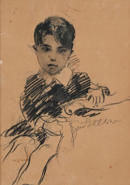 GUIDO TALLONE : Ritratto di fanciullo  - Asta Dipinti del XIX e XX secolo - Associazione Nazionale - Case d'Asta italiane