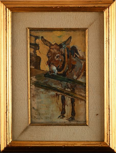 Ezechiele Acerbi : Il somarello  - Asta Dipinti del XIX e XX secolo - Associazione Nazionale - Case d'Asta italiane