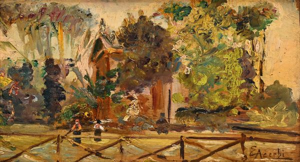 Ezechiele Acerbi : In villa  - Asta Dipinti del XIX e XX secolo - Associazione Nazionale - Case d'Asta italiane