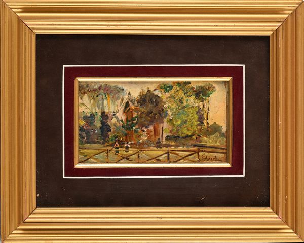 Ezechiele Acerbi : In villa  - Asta Dipinti del XIX e XX secolo - Associazione Nazionale - Case d'Asta italiane