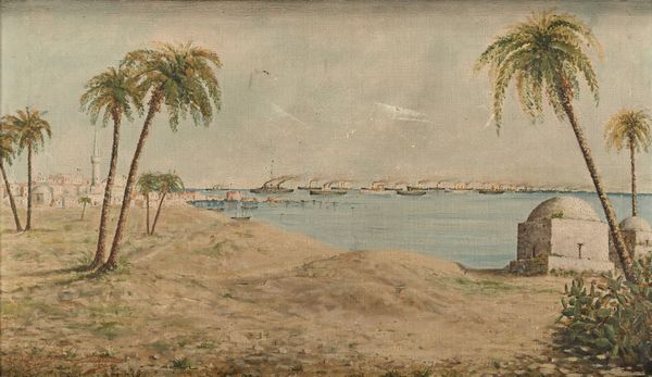 G. Longobardi (Scuola italiana inizi del XX secolo) : Tripoli, 'Dalle tombe dei Karamanli ammirando l'imponente convoglio / 12 ottobre 1911'  - Asta Dipinti del XIX e XX secolo - Associazione Nazionale - Case d'Asta italiane