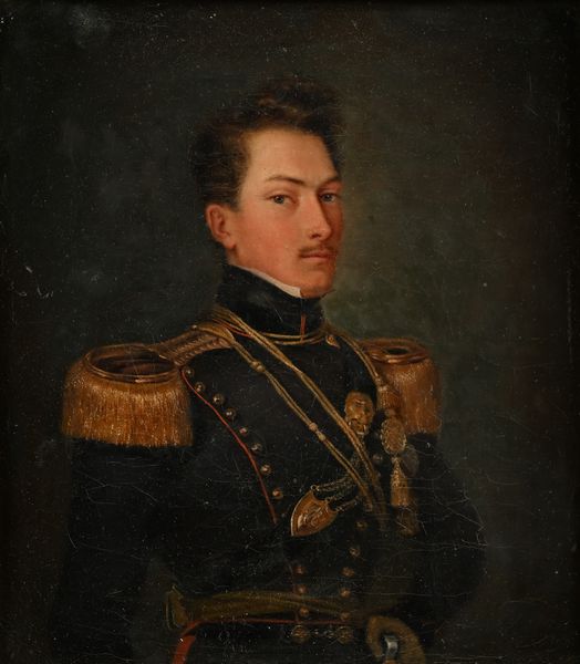 Scuola francese del XIX secolo : 'Ritratto di Ferdinand de Regard de Clermont de Vars, capitano del reggimento cavalleria d'Aosta, nato nel 1808 e ferito a morte nella battaglia di Novara il 23 marzo 1849, morto il 25 aprile 1849'  - Asta Dipinti del XIX e XX secolo - Associazione Nazionale - Case d'Asta italiane