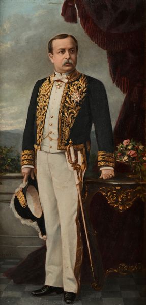 Domenico Mazzoni : Ritratto del Marchese Emanuele Beccaria Incisa di S. Stefano ambasciatore di Sua Maest  - Asta Dipinti del XIX e XX secolo - Associazione Nazionale - Case d'Asta italiane