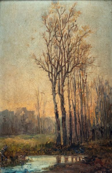 Bernardo Villamil Marraci : Alberi lungo il fiume  - Asta Dipinti del XIX e XX secolo - Associazione Nazionale - Case d'Asta italiane