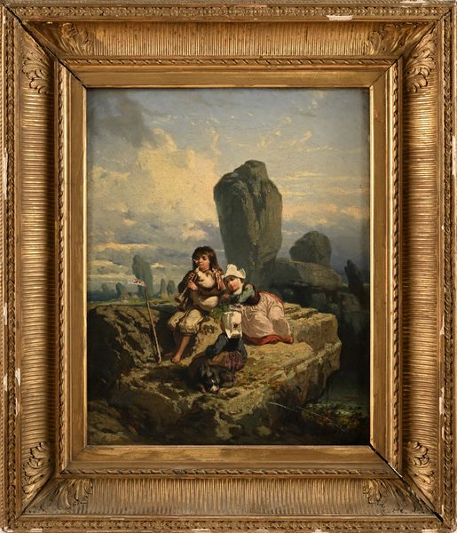 Scuola francese del XIX secolo : Una sosta per la musica  - Asta Dipinti del XIX e XX secolo - Associazione Nazionale - Case d'Asta italiane