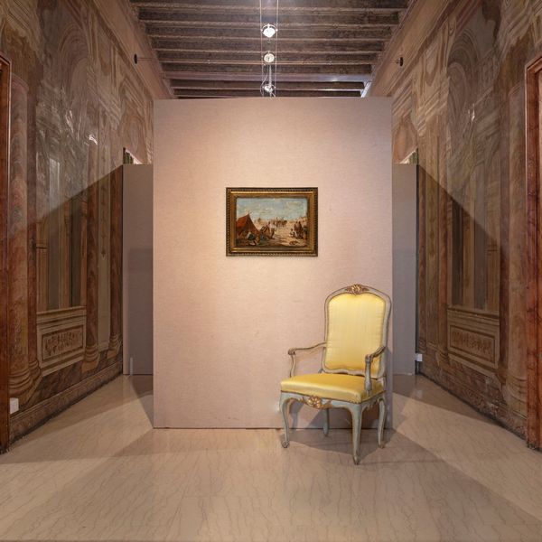 Eugène Fromentin : Accampamento arabo nei pressi delle mura di una citt  - Asta Dipinti del XIX e XX secolo - Associazione Nazionale - Case d'Asta italiane