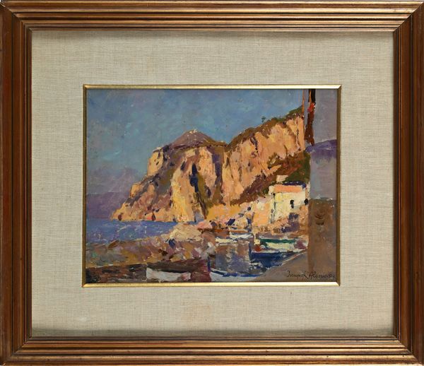 Alessio Issupoff : Veduta di Capri  - Asta Dipinti del XIX e XX secolo - Associazione Nazionale - Case d'Asta italiane