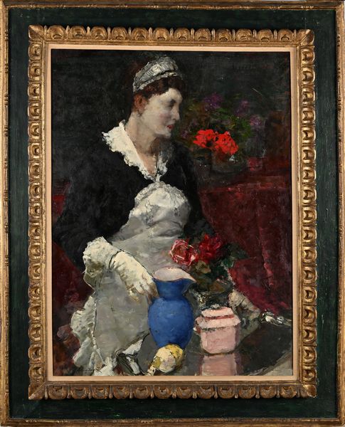 Alessio Issupoff : La domestica  - Asta Dipinti del XIX e XX secolo - Associazione Nazionale - Case d'Asta italiane