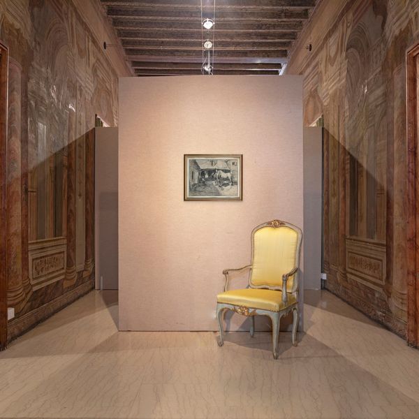 Alessio Issupoff : Cavalli nel cortile  - Asta Dipinti del XIX e XX secolo - Associazione Nazionale - Case d'Asta italiane