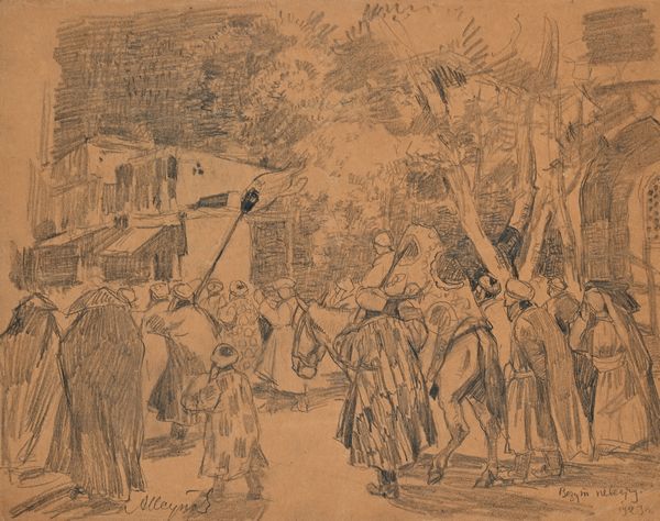 Alessio Issupoff : Processione a Samarcanda  - Asta Dipinti del XIX e XX secolo - Associazione Nazionale - Case d'Asta italiane