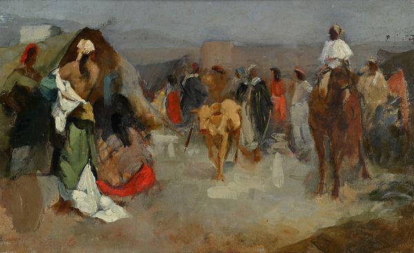 Alfredo Del Sordo : Scena di vita nei pressi delle mura di una citt araba  - Asta Dipinti del XIX e XX secolo - Associazione Nazionale - Case d'Asta italiane