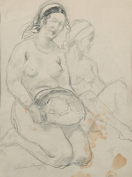 Alessio Issupoff : Studio di due donne nude  - Asta Dipinti del XIX e XX secolo - Associazione Nazionale - Case d'Asta italiane