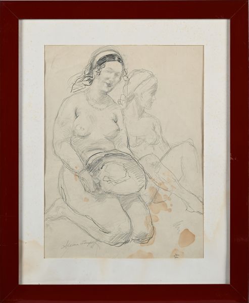 Alessio Issupoff : Studio di due donne nude  - Asta Dipinti del XIX e XX secolo - Associazione Nazionale - Case d'Asta italiane