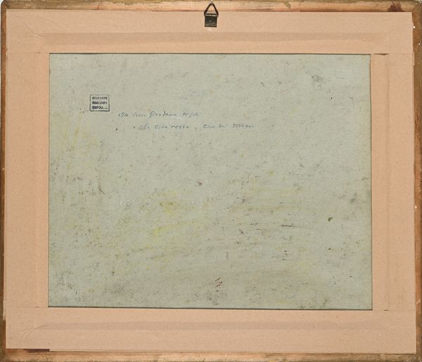 Giuseppe Casciaro : 'La casa rossa - Cava dei Tirreni'.  - Asta Dipinti del XIX e XX secolo - Associazione Nazionale - Case d'Asta italiane