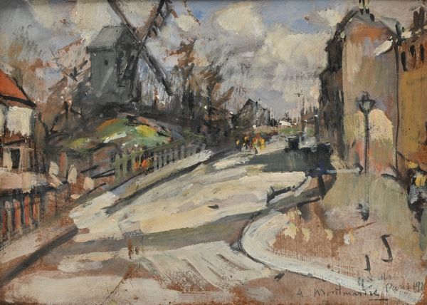 Gennaro Villani : A Montmatre  - Asta Dipinti del XIX e XX secolo - Associazione Nazionale - Case d'Asta italiane