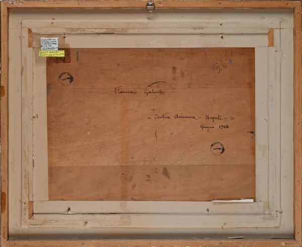 Francesco Galante : 'Antica dàrsena - Napoli - Giugno 1946'	  - Asta Dipinti del XIX e XX secolo - Associazione Nazionale - Case d'Asta italiane