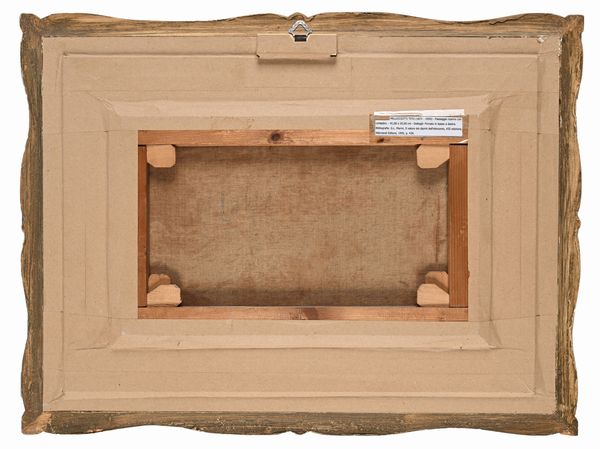 Tito Pellicciotti : Coppia di contadini su una strada lungo la costiera  - Asta Dipinti del XIX e XX secolo - Associazione Nazionale - Case d'Asta italiane