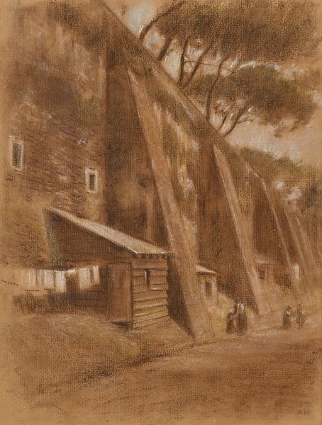 Adolf Hirémy-Hirschl : Roma, al muro torto, 1910 circa  - Asta Dipinti del XIX e XX secolo - Associazione Nazionale - Case d'Asta italiane