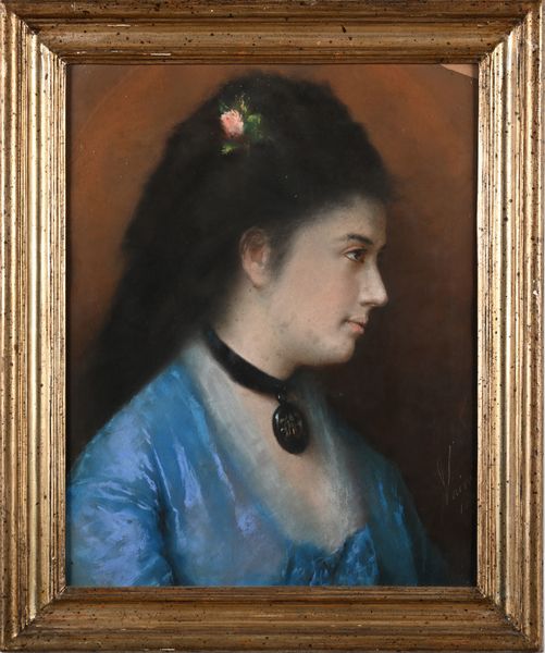 José Villegas Y Cordero : Ritratto di Marianna Emiliani  - Asta Dipinti del XIX e XX secolo - Associazione Nazionale - Case d'Asta italiane