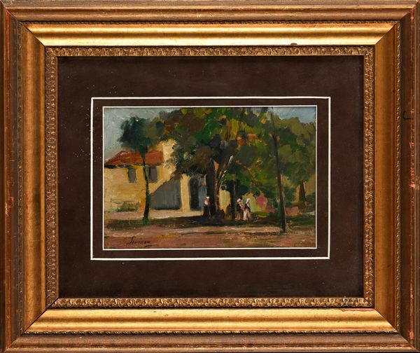 Carlo Siviero : Villa Literno  - Asta Dipinti del XIX e XX secolo - Associazione Nazionale - Case d'Asta italiane