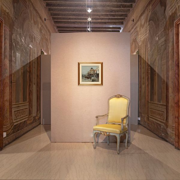 Ezelino Briante : Scorcio di borgo costiero con barche in secca  - Asta Dipinti del XIX e XX secolo - Associazione Nazionale - Case d'Asta italiane