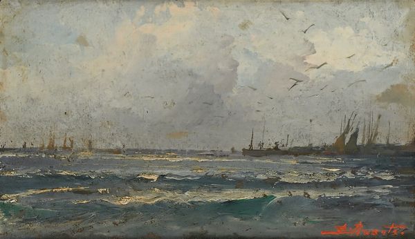 Ezelino Briante : Marina con velieri  - Asta Dipinti del XIX e XX secolo - Associazione Nazionale - Case d'Asta italiane