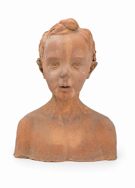 Teodoro Russo : Fanciullo  - Asta Dipinti del XIX e XX secolo - Associazione Nazionale - Case d'Asta italiane