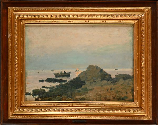Michele Catti : Costiera siciliana  - Asta Dipinti del XIX e XX secolo - Associazione Nazionale - Case d'Asta italiane