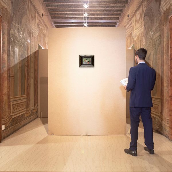 Pietro Scoppetta : Le curiose  - Asta Dipinti del XIX e XX secolo - Associazione Nazionale - Case d'Asta italiane