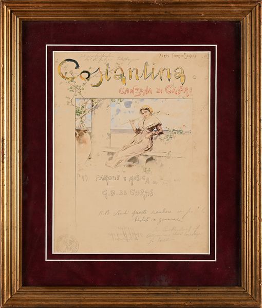 Pietro Scoppetta : 'Costantina, Canzona di Capri'  - Asta Dipinti del XIX e XX secolo - Associazione Nazionale - Case d'Asta italiane