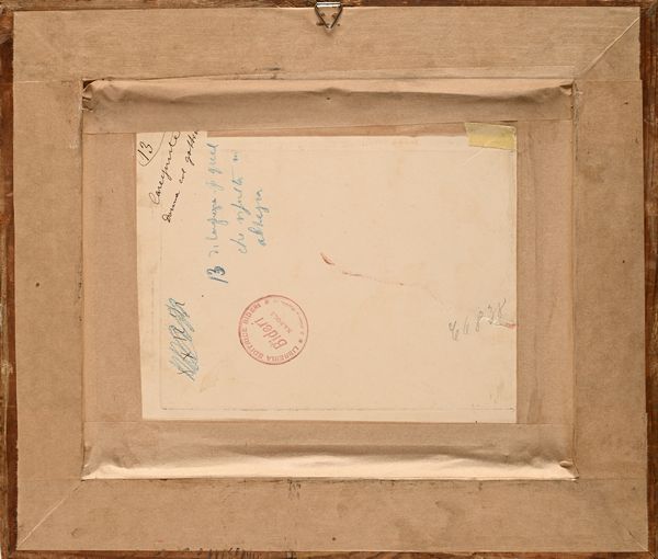 Pietro Scoppetta : Giovane donna in un interno con un gatto  - Asta Dipinti del XIX e XX secolo - Associazione Nazionale - Case d'Asta italiane