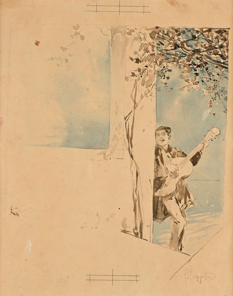 Pietro Scoppetta : 'Piedigrotta degli innamorati'  - Asta Dipinti del XIX e XX secolo - Associazione Nazionale - Case d'Asta italiane