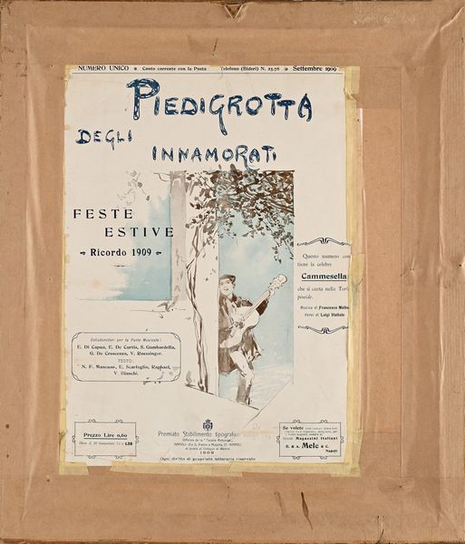 Pietro Scoppetta : 'Piedigrotta degli innamorati'  - Asta Dipinti del XIX e XX secolo - Associazione Nazionale - Case d'Asta italiane