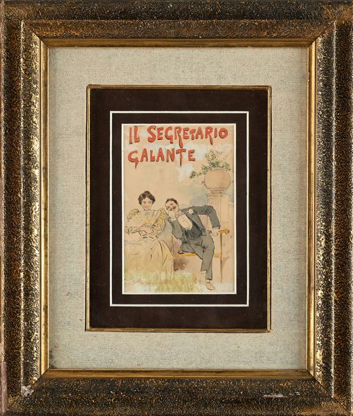 Pietro Scoppetta : 'il segretario galante'  - Asta Dipinti del XIX e XX secolo - Associazione Nazionale - Case d'Asta italiane