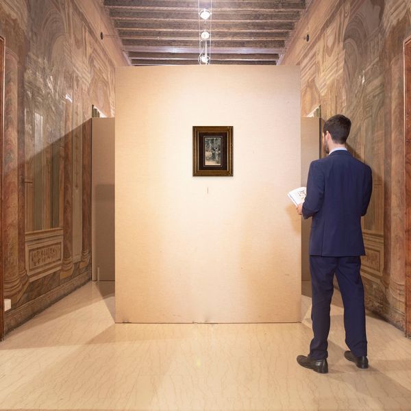 Pietro Scoppetta : La ninfa al bagno  - Asta Dipinti del XIX e XX secolo - Associazione Nazionale - Case d'Asta italiane