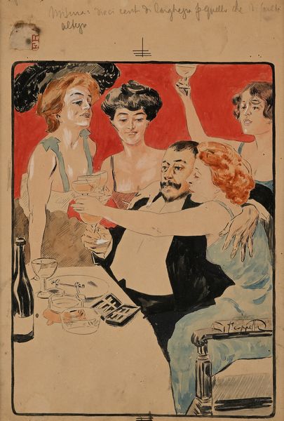 Pietro Scoppetta : Beato fra le donne  - Asta Dipinti del XIX e XX secolo - Associazione Nazionale - Case d'Asta italiane