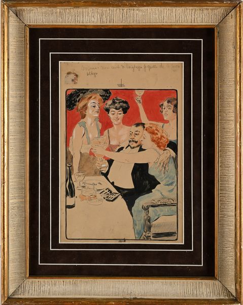 Pietro Scoppetta : Beato fra le donne  - Asta Dipinti del XIX e XX secolo - Associazione Nazionale - Case d'Asta italiane