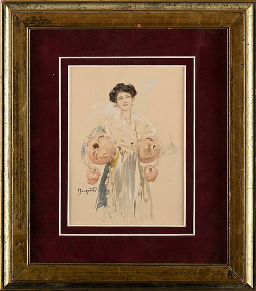 Pietro Scoppetta : L'acquaiola  - Asta Dipinti del XIX e XX secolo - Associazione Nazionale - Case d'Asta italiane