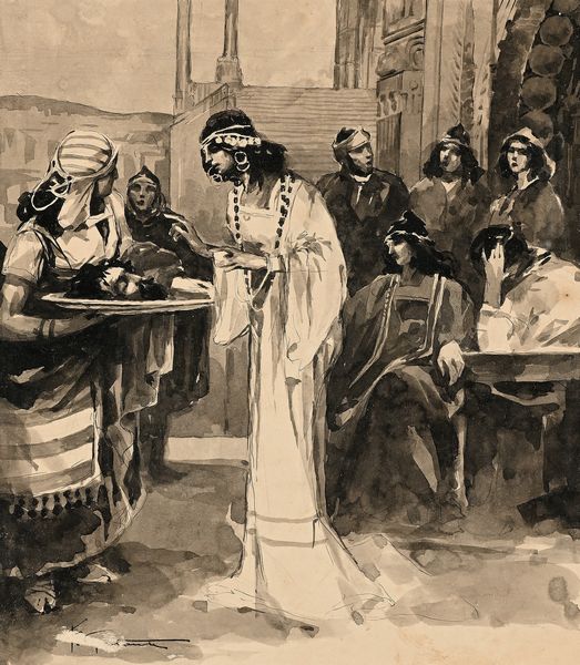Francesco Galante : Salom con la testa del Battista - Tavola per copertina  - Asta Dipinti del XIX e XX secolo - Associazione Nazionale - Case d'Asta italiane