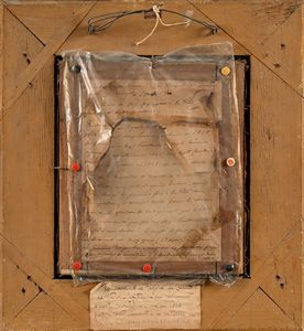 Scuola francese del XIX secolo : 'Ritratto di Ferdinand de Regard de Clermont de Vars, capitano del reggimento cavalleria d'Aosta, nato nel 1808 e ferito a morte nella battaglia di Novara il 23 marzo 1849, morto il 25 aprile 1849'  - Asta Dipinti del XIX e XX secolo - Associazione Nazionale - Case d'Asta italiane