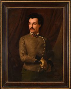 Scuola lombarda del XIX secolo : Spadaccino  - Asta Dipinti del XIX e XX secolo - Associazione Nazionale - Case d'Asta italiane